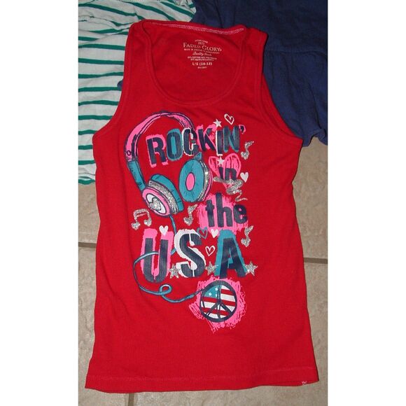 Girls Sz Large (10-12) Casual Wear 3 Pc Tank Top Assorted Lot OLD NAVY CRAZY 8 - Picture 3 of 3